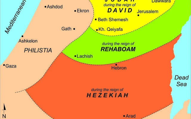 A map of the urban development in the biblical Kingdom of Judah. (Image: J Rosenberg/Hebrew University)