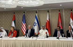 Top officials of Israel, the US, the UAE, Bahrain, Morocco and Egypt hold its steering committee meeting in Manama, Bahrain, June 27, 2022 (Photo: Israeli Foreign Ministry)