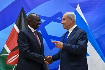 Prime Minister Benjamin Netanyahu meets with Kenyan President William Ruto, May 9, 2023 (Photo: Kobi Gideon/GPO)