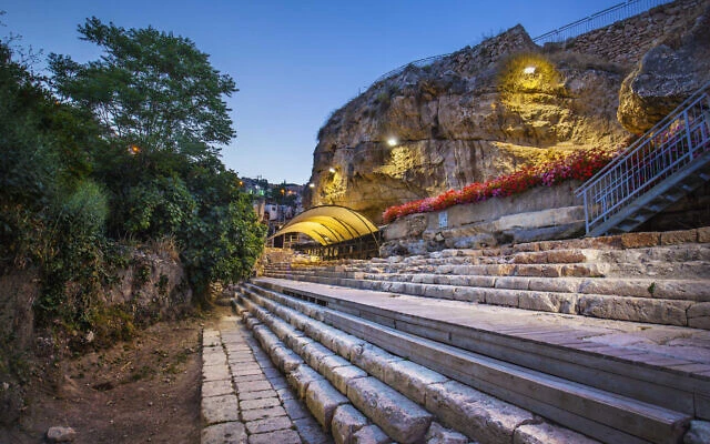 The northern perimeter of the Pool of Siloam. (Koby Harati/City of David Archives)