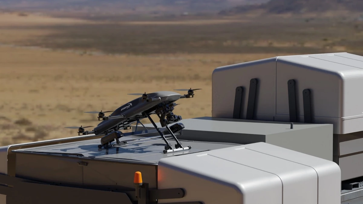 Robotican's "Goshawk", an autonomous drone interceptor for C-UAS missions.
Credit: Robotican
