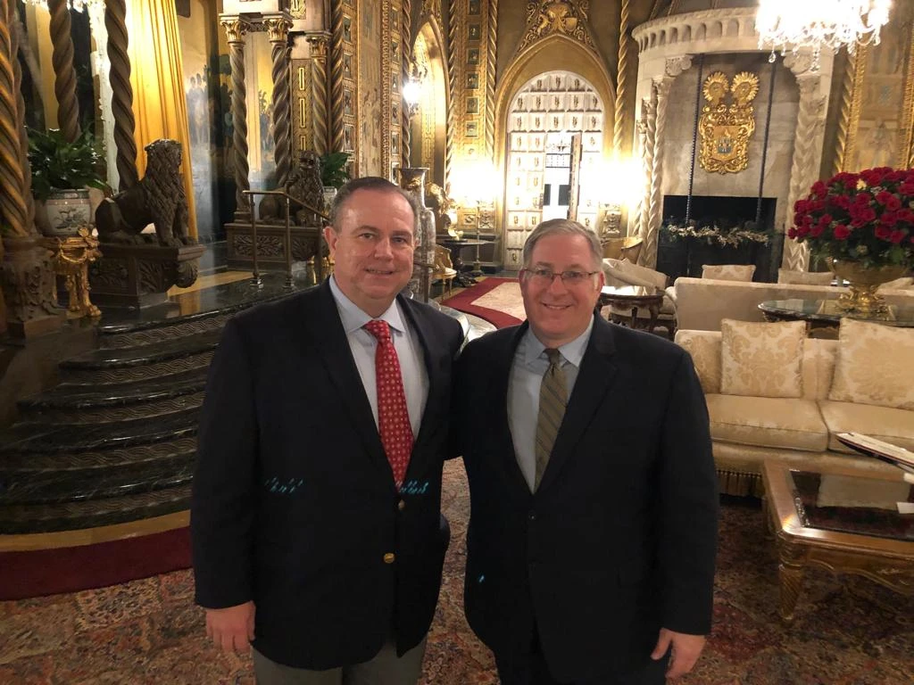 Rosenberg with Chris Ruddy, founder and CEO of Newsmax (photo credit: ALL ISRAEL NEWS staff)