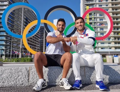 Sagi Muki and Saeid Mollaei (Photo: Safi Muki/Facebook)