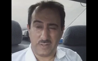 Mansour Rasouli, an alleged IRGC member who was reportedly interrogated by Israeli Mossad agents in Iran. (Screenshot: Twitter)