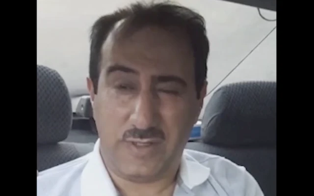 Mansour Rasouli, an alleged IRGC member who was reportedly interrogated by Israeli Mossad agents in Iran. (Screenshot: Twitter)