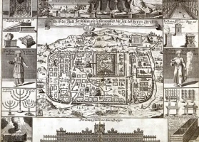 A 17th-century map of ancient Jerusalem (Photo: Haifa University/Umansky Collection)