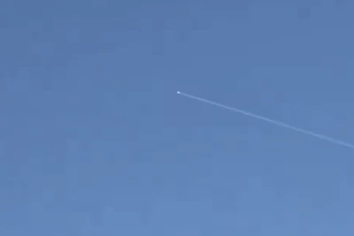 An Israeli interceptor missile is fired at a missile launched from Yemen by Houthis, July 21, 2024 (Photo: Screenshot)