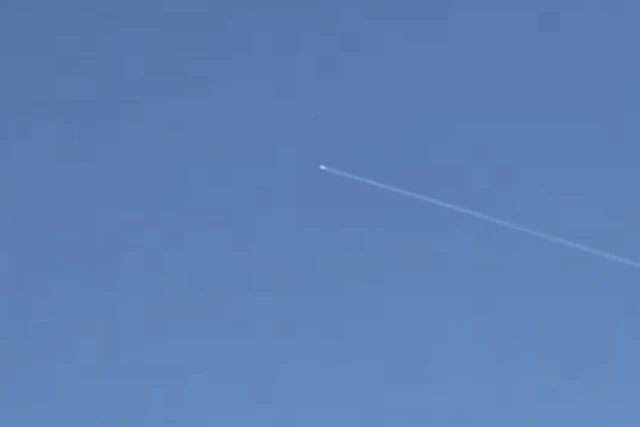 An Israeli interceptor missile is fired at a missile launched from Yemen by Houthis, July 21, 2024 (Photo: Screenshot)