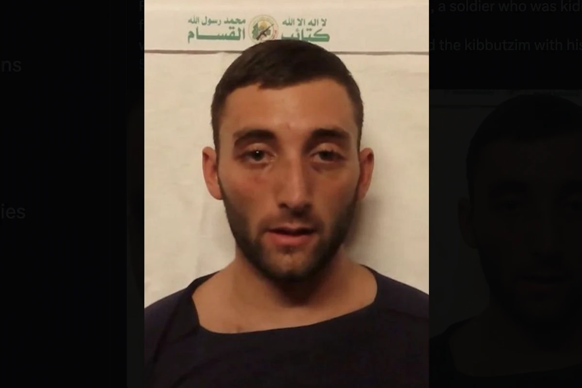 Hostage Matan Angrest in a video released by his family from Hamas captivity, March 3, 2025. (Courtesy)