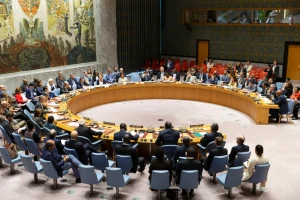 New York, NY - July 18, 2019: Secretary-General Antonio Guterres briefs the Security Council meeting on peacebuilding and sustaining peace at United Nations Headquarters (Photo: Shutterstock).