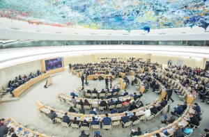 U.N. Human Rights Council special session on “the deteriorating human-rights situation in the occupied Palestinian territory, including East Jerusalem,” May 2018. (Photo: Elma Okic/UN)