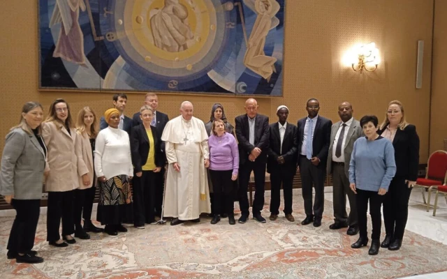 Pope Francis meets with family members Israelis being held captive in Gaza, at the Vatican, Dec. 21, 2022. (Photo: Israeli Embassy to the Vatican)