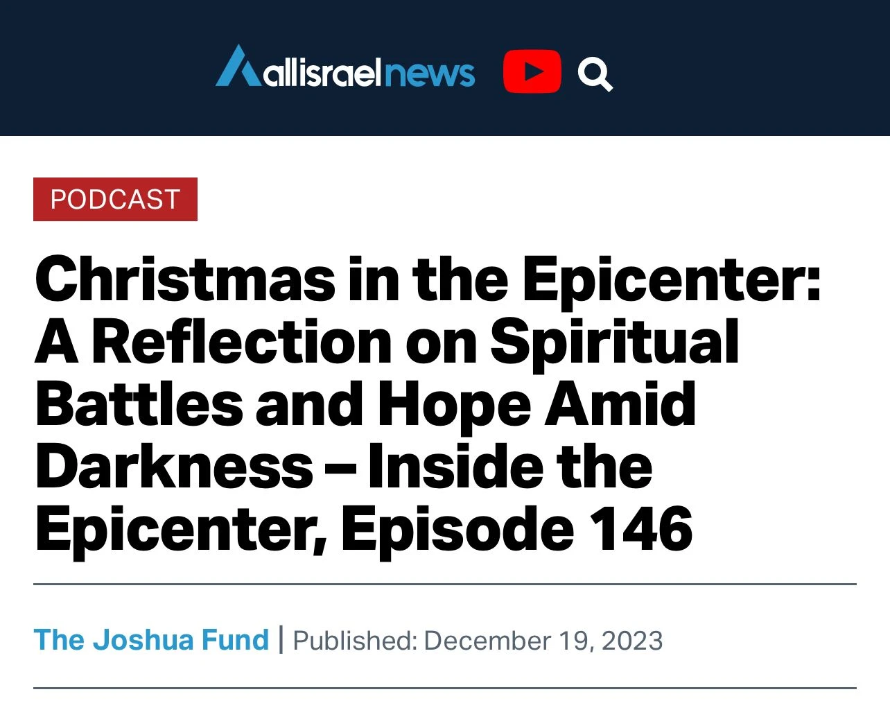 From within the article:
https://allisrael.com/the-joshua-fund-s-podcast-inside-the-epicenter-passes-14-million-views-and-downloads-why-are-so-many-interested-in-how-evangelicals-view-the-rapidly-changing-middle-east