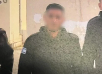 Shehadeh Abu Alqian, a Bedouin from southern Israel who is charged with spying for a Gaza-based terror group, wearing an Israeli military uniform in May 2022. (Photo: Israel security Agency)