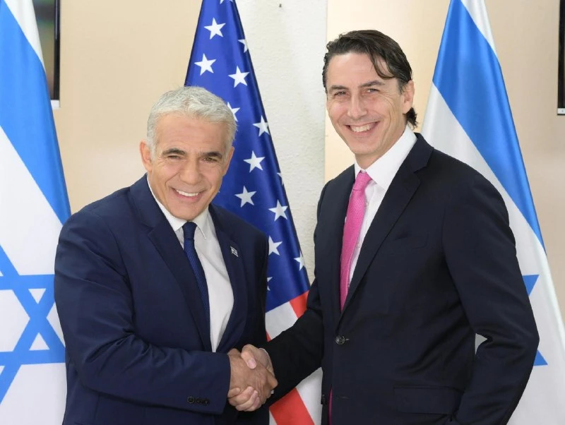 Israeli Prime Minister Yair Lapid Meets with Amos Hochstein on the Maritime Border Agreement with Lebanon, Oct. 27, 2022 (Photo: Amos Ben-Gershom/GPO)