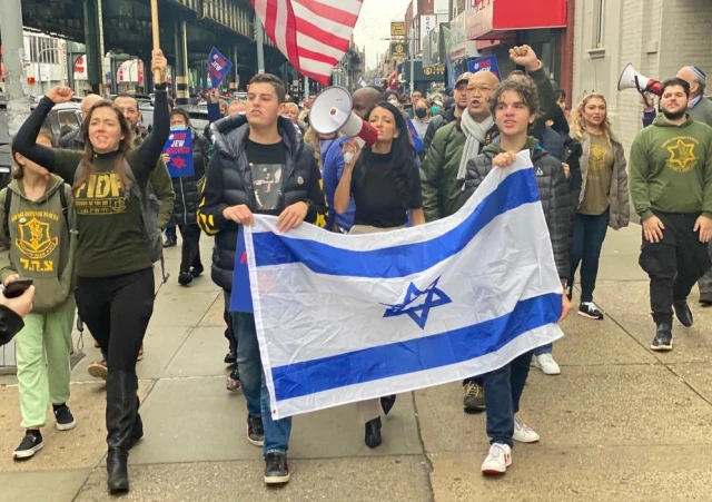 New York City Councilwoman Inna Vernikov leads a demonstration against anti-Semitism in Brooklyn, New York, Jan. 2, 2022 (Photo: Inna Vernikov/Twitter)