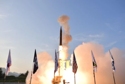 The Arrow 3 defense weapon system interceptor launch, June 14, 2023 Photo: IAI