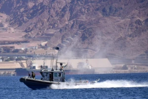 IDF soldiers seen on a boat at the beach of Eilat, on March 10, 2014. Photo by Yehuda Ben Itach/Flash 90.