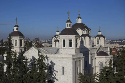 A view The Holy Trinity church in the Russian Compound in Jerusalem on December 22, 2013. Photo by Yonatan Sindel/Flash90