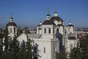 A view The Holy Trinity church in the Russian Compound in Jerusalem on December 22, 2013. Photo by Yonatan Sindel/Flash90