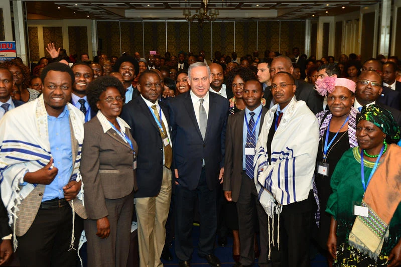 Israeli Prime Minister Benjamin Netanyahu meets with Evangelical Christians who support Israel, in Nairobi, Kenya, during PM Netanyahu's 4-day official visit to Africa. July 05, 2016. Photo: Flash 90 by Kobi Gideon