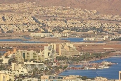 View of the city of Eilat, southern Israel, on April 12, 2018 (Photo by Yaakov Lederman/Flash90).