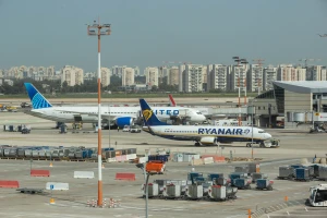 A Ryanair Plane at the Ben Gurion International Airport, outside of Tel Aviv. March 02, 2021. Photo by Yossi Aloni/FLASH90