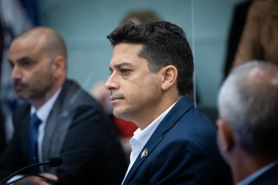 Israeli MK Amichai Chikli attends a discussion following a request from the Yemina faction to declare MK Amichai Shikli a retiree, after for a long time he refused to cooperate with the coalition and voted against it at the House Committee meeting in the Knesset, the Israeli parliament in Jerusalem, on April 25, 2022. Photo by Yonatan Sindel/Flash90