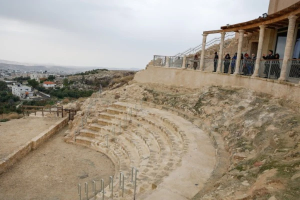 Israelis visit the site of Herodium in Judea and Samaria, on January 9, 2023 (Photo: Gershon Elinson/Flash90).