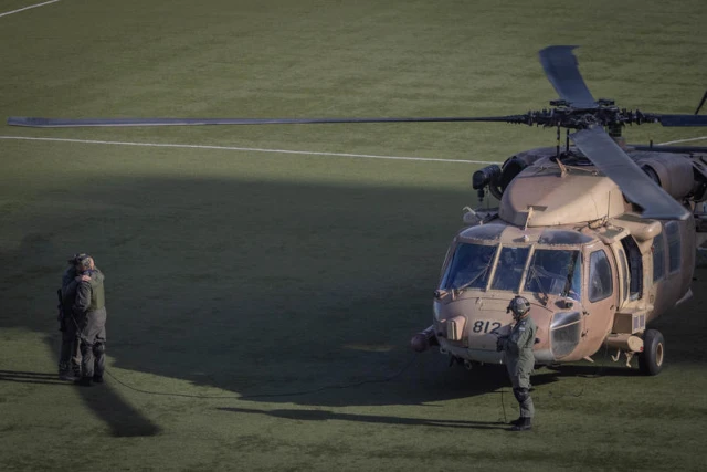 An Israeli soldier wounded in the ground invasion in Gaza, is brought to Shaarei Tzedek hospital in Jerusalem, November 13, 2023. Photo by Chaim Goldberg/Flash90