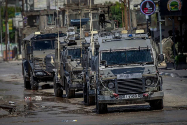 Israeli security forces seen during an Israeli military raid in Tulkarem, in the West Bank, May 6, 2024 (Photo: Nasser Ishtayeh/Flash90).