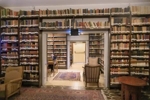 The library of late Israeli PM David Ben Gurion at the Ben Gurion house in Tel Aviv. May 6, 2024. Photo by Moshe Shai/FLASH90
