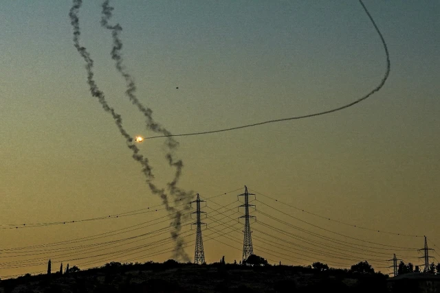 Israeli Iron Dome intercepts a drone fired from Lebanon near Ramot Naftali, on August 21, 2024. Photo by Ayal Margolin/Flash90