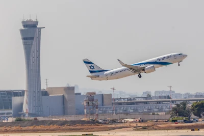 An El Al flight takes off at the Ben Gurion International Airport, outside of Tel Aviv, August 25, 2024. Photo by Yossi Aloni/Flash90