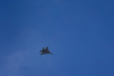 An Israeli fighter jet fly over the northern Israeli city of Haifa, on September 24, 2024. Photo by Chaim Goldberg/Flash90