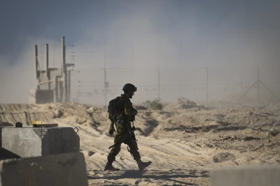 IDF soldier in southern Israel, on the border with Gaza, November 11, 2024. Photo by Michael Giladi/Flash90