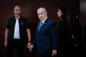 Israeli prime minister Benjamin Netanyahu in the Israeli parliament on November 13, 2024. Photo by Chaim Goldbergl/Flash90