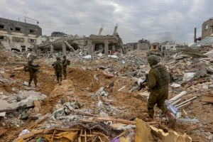 Israeli soldiers operating in Beit Lahia, in the northern Gaza Strip, on November 28, 2024. Photo by Oren Cohen/Flash90