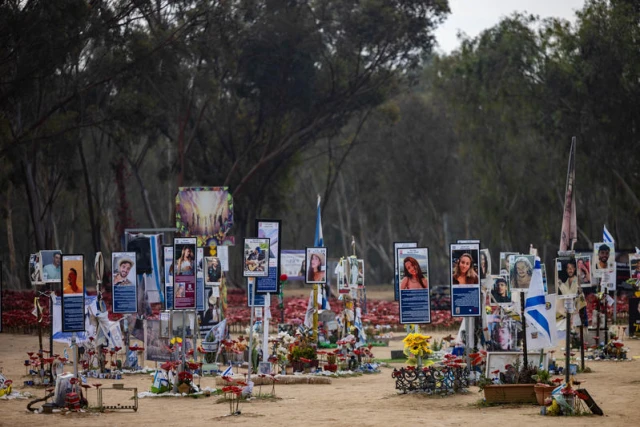 View of the Re'im music festival massacre, in southern Israel, January 16, 2025. Photo by Chaim Goldberg/Flash90