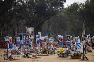 View of the Re'im music festival massacre, in southern Israel, January 16, 2025. Photo by Chaim Goldberg/Flash90