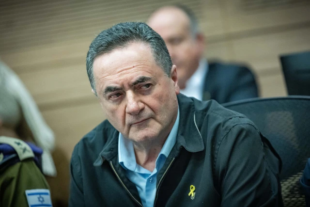 Israeli minister of Defense Israel Katz attends a discussion on the army conscription law at a Foreign Affairs and Defense committee meeting at the Knesset, the Israeli Parliament in Jerusalem, on January 22, 2025. Photo by Yonatan Sindel/Flash90