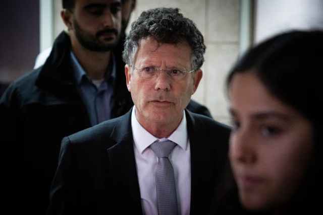 Newly elected supreme court president Isaac Amit seen after a meeting of the Committee for the Appointment of Judges in Jerusalem on January 26, 2025. Photo by Chaim Goldberg/Flash90