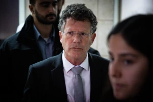 Newly elected supreme court president Isaac Amit seen after a meeting of the Committee for the Appointment of Judges in Jerusalem on January 26, 2025. Photo by Chaim Goldberg/Flash90