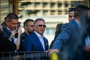 United States Special Envoy to the Middle East Steve Witkoff visits at Hostage square in Tel Aviv, January 30, 2025. Photo by Yonatan Sindel/Flash90