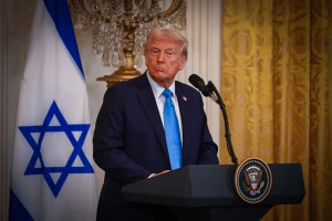 US President Donald Trump and Israeli prime Minister Benjamin Netanyahu holding a joint press conference at the White House in Washington D.C., February 4, 2025. Photo by Liri Agami/Flash90