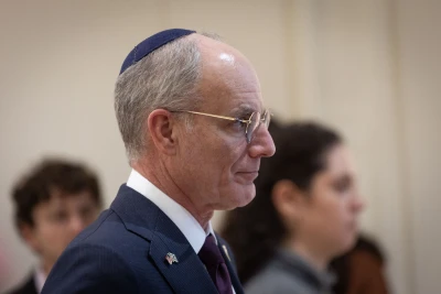 Israel's Ambassador to the US Yechiel Leiter the President residence in Jerusalem, February 16, 2025. Photo by Yonatan Sindel/Flash90