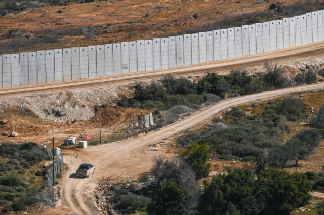 View of the Israeli border with Lebanon, as it seen from Arab al-Aramshe, February 25, 2025. Photo by Michael Giladi/Flash90