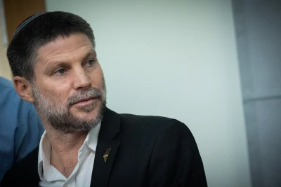 Minister of Finance and Head of the Religious Zionist Party Bezalel Smotrich leads a faction meeting at the Knesset, the Israeli parliament in Jerusalem, March 10, 2025. Photo by Yonatan Sindel/Flash90