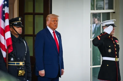 US President Donald Trump welcomes Israeli prime Minister Benjamin Netanyahu at the White House in Washington D.C., April 7, 2025. Photo by Liri Agami/Flash90