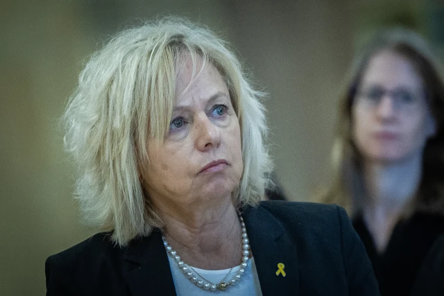 Israeli attorney general Gali Baharav Miara attends a Constitution, Law and Justice Committee leads a committee meeting in the Israeli Parliament in Jerusalem, on April 27, 2025. Photo by Yonatan Sindel/Flash90